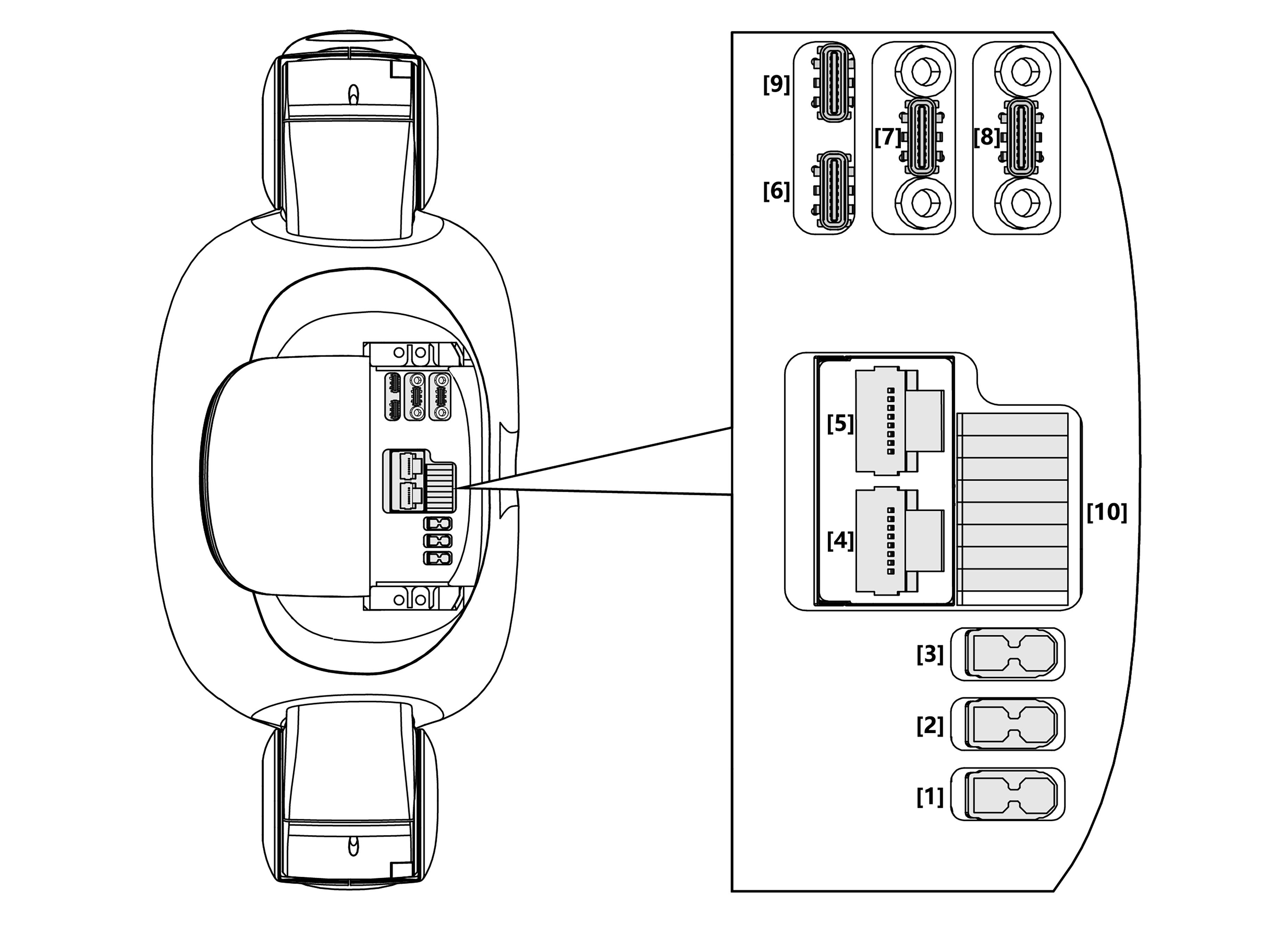 Top View of G1 Electrical Interface